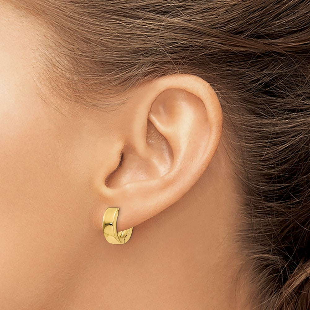 14k Yellow Gold 4.5 mm Hinged Hoop Earrings (3.15 grams)