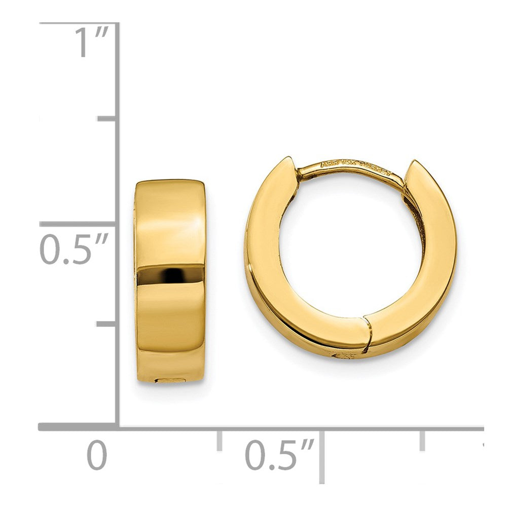 14k Yellow Gold 4.5 mm Hinged Hoop Earrings (3.15 grams)