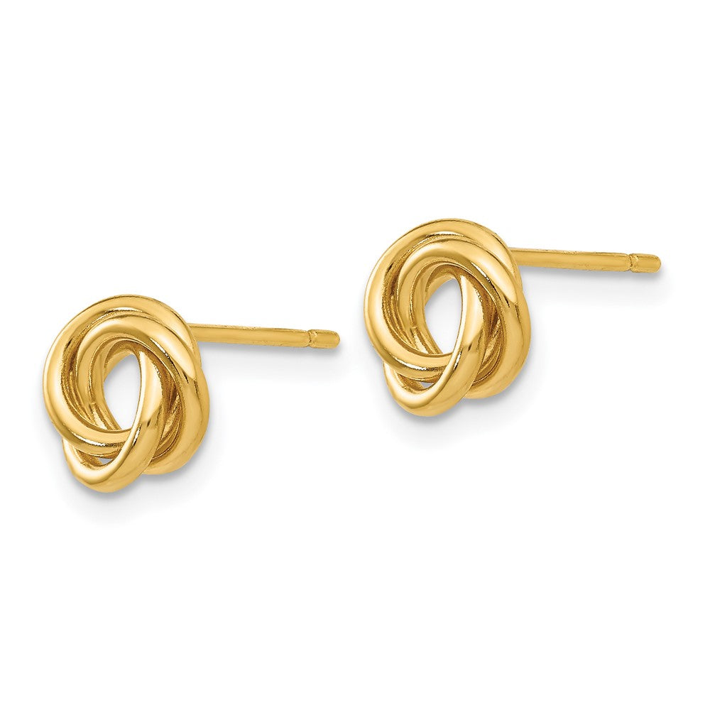 14k Yellow Gold 8 mm Polished Knot Post Earrings (0.87 grams)