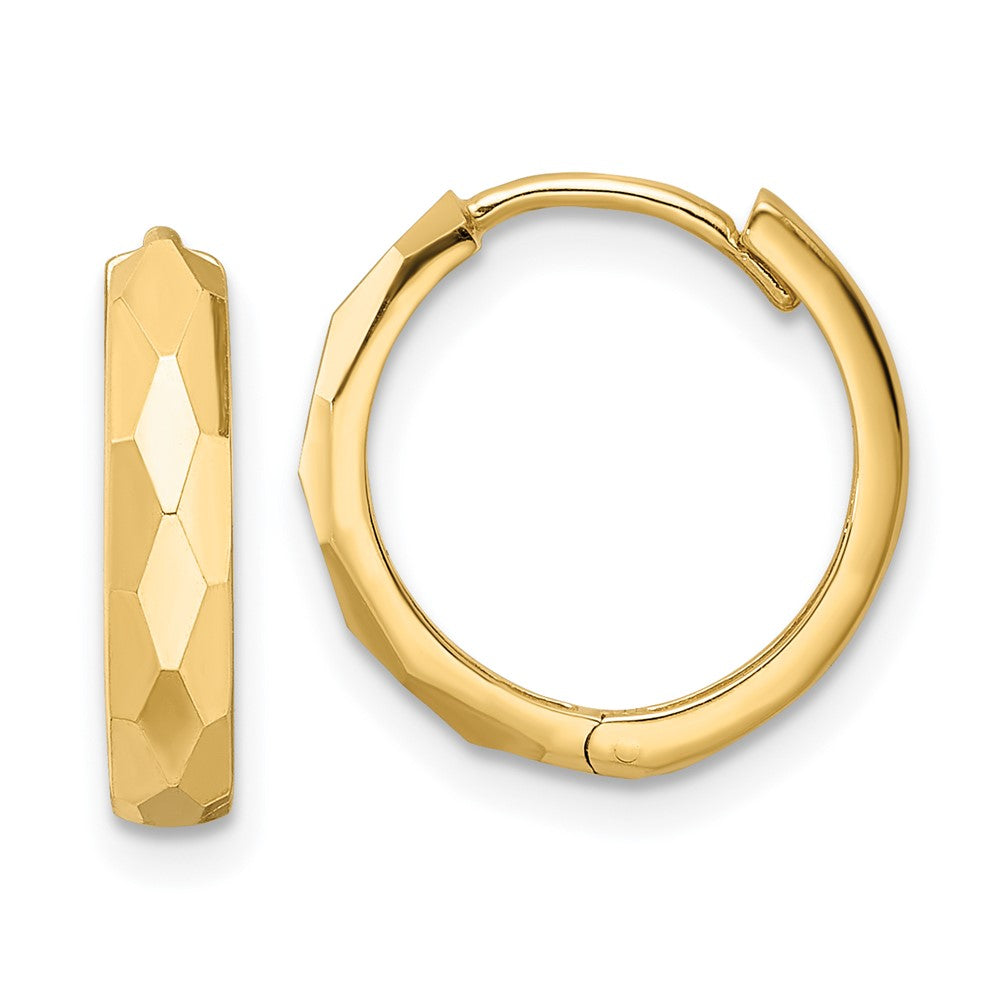 14k Yellow Gold 14.52 mm Hinged Hoop Earrings (1.74 grams)