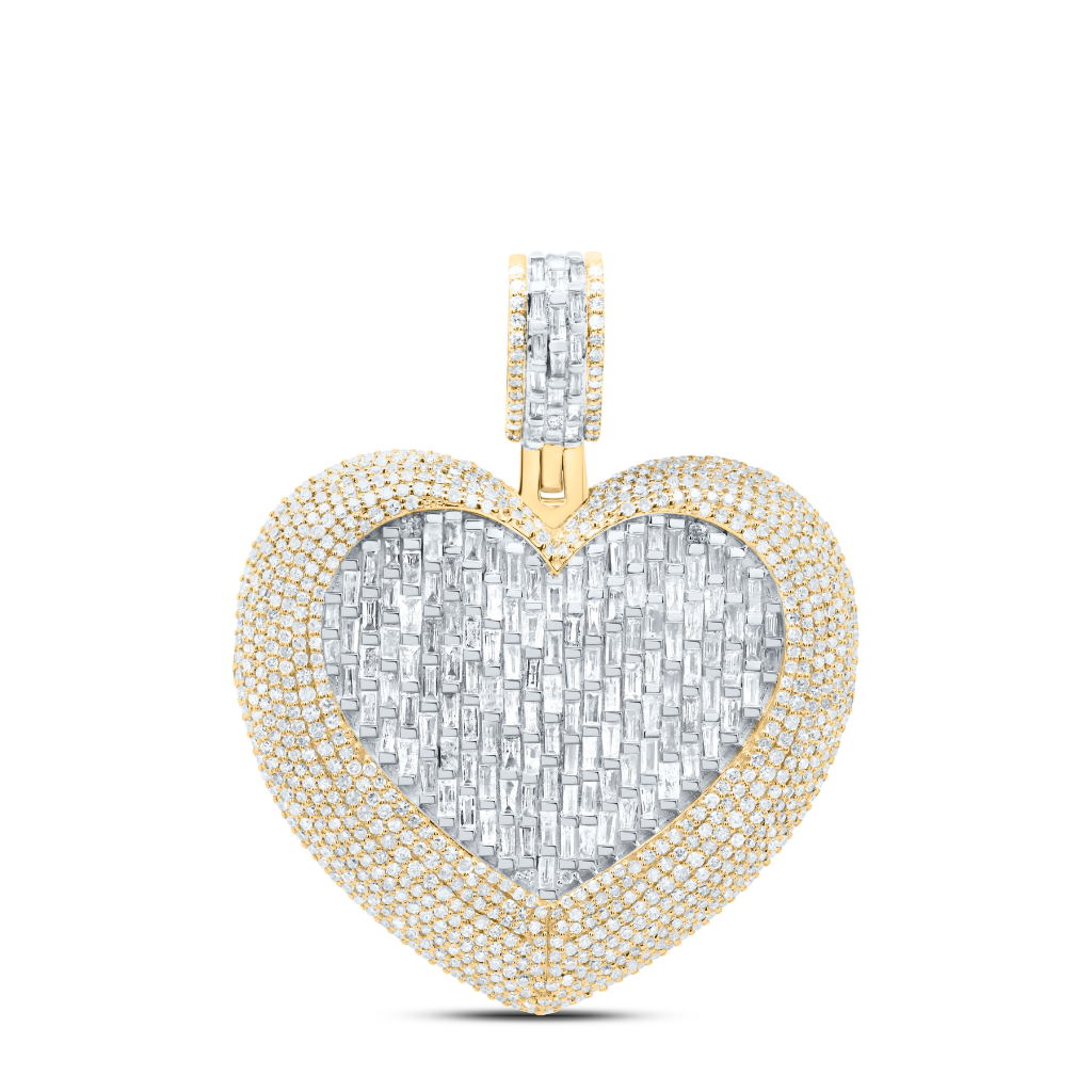 10Kt Gold 4Ctw-Dia P1 Heart Mens Charm