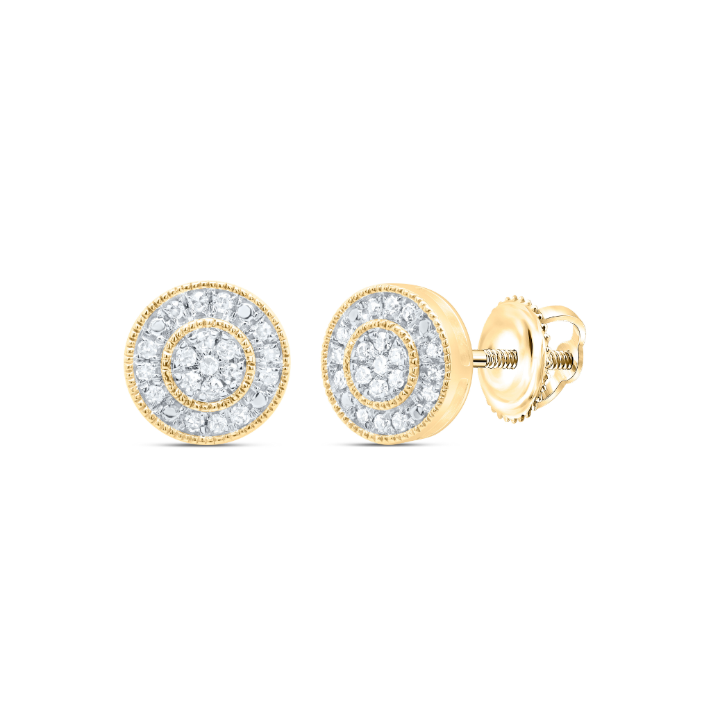 10Kt Yellow Gold 1/8 Ctw-Dia P1 Hiphop Round Earring (1.19 grams)