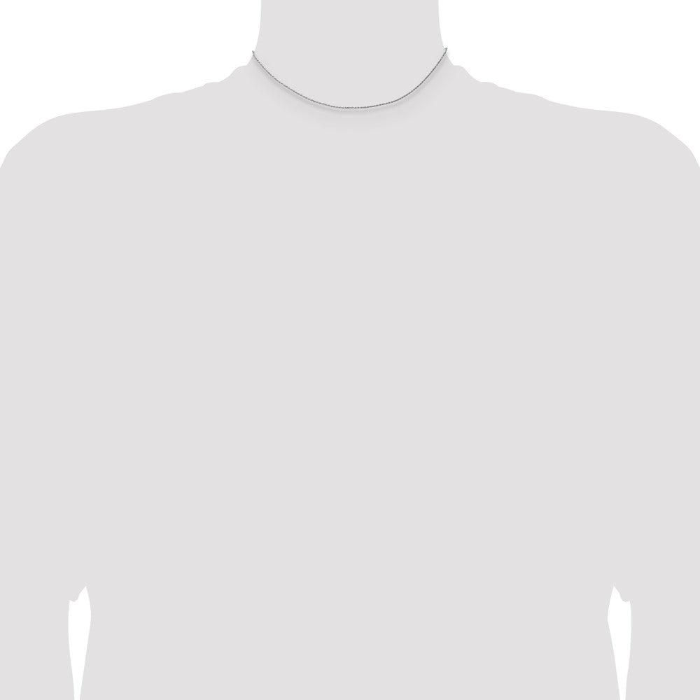 14k WG 1.15mm D/C Machine-made Rope Chain (2.13 grams)