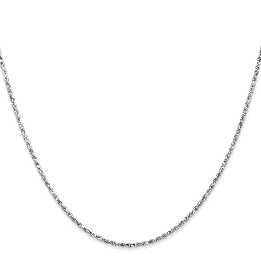 14k WG 1.30mm D/C Machine-made Rope Chain (2.76 grams)