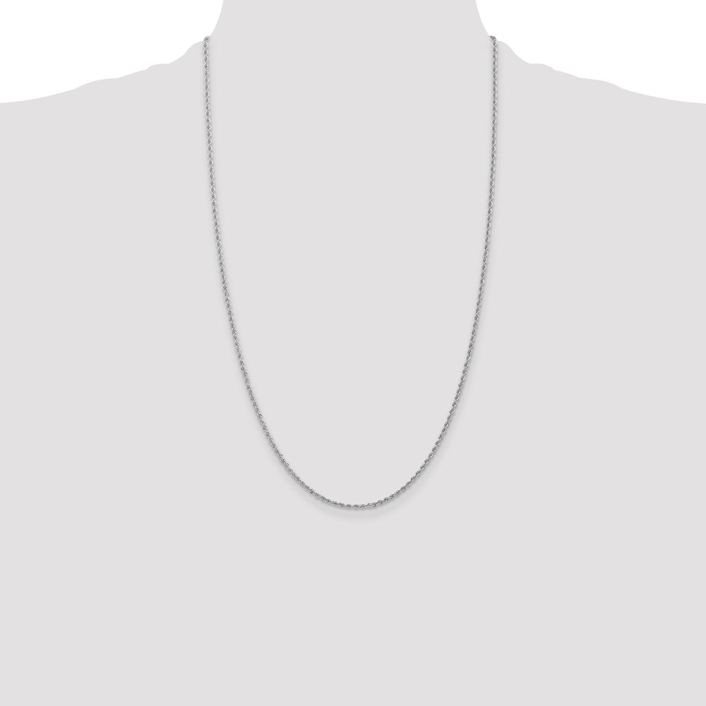 14k WG 1.5mm Regular Rope Chain (3.83 grams)