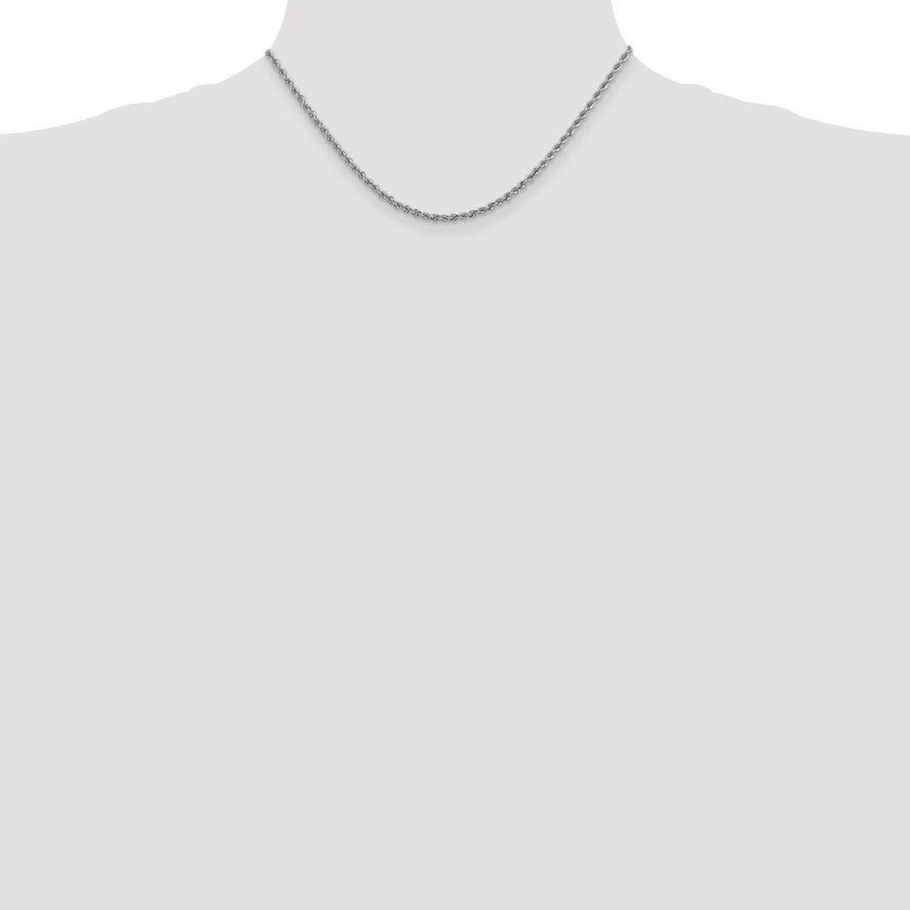 14k WG 2.5mm Regular Rope Chain (8.16 grams)