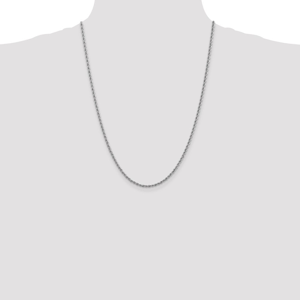 14k WG 2.5mm Regular Rope Chain (8.16 grams)