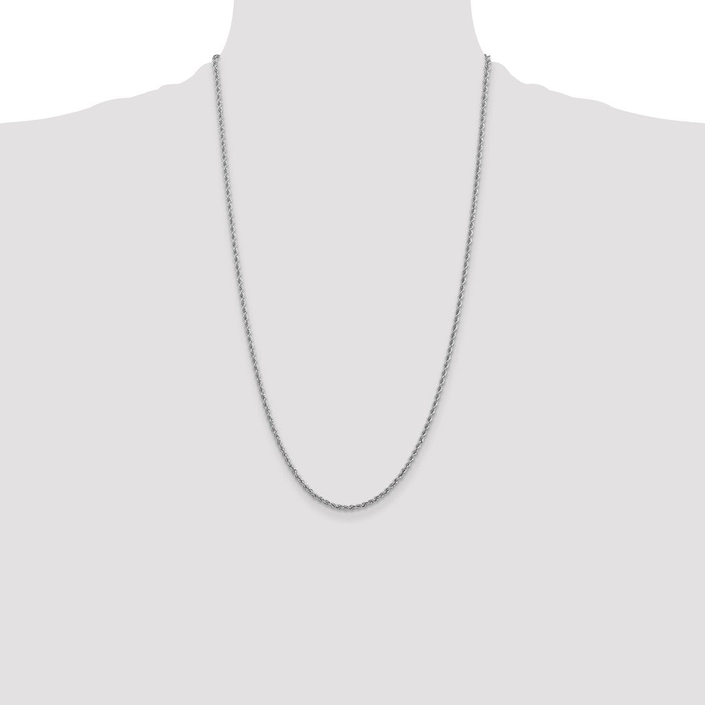 14k WG 2.5mm Regular Rope Chain (8.16 grams)
