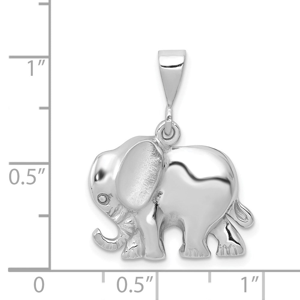 14k White Gold 19 mm Elephant Charm (2.62 grams)