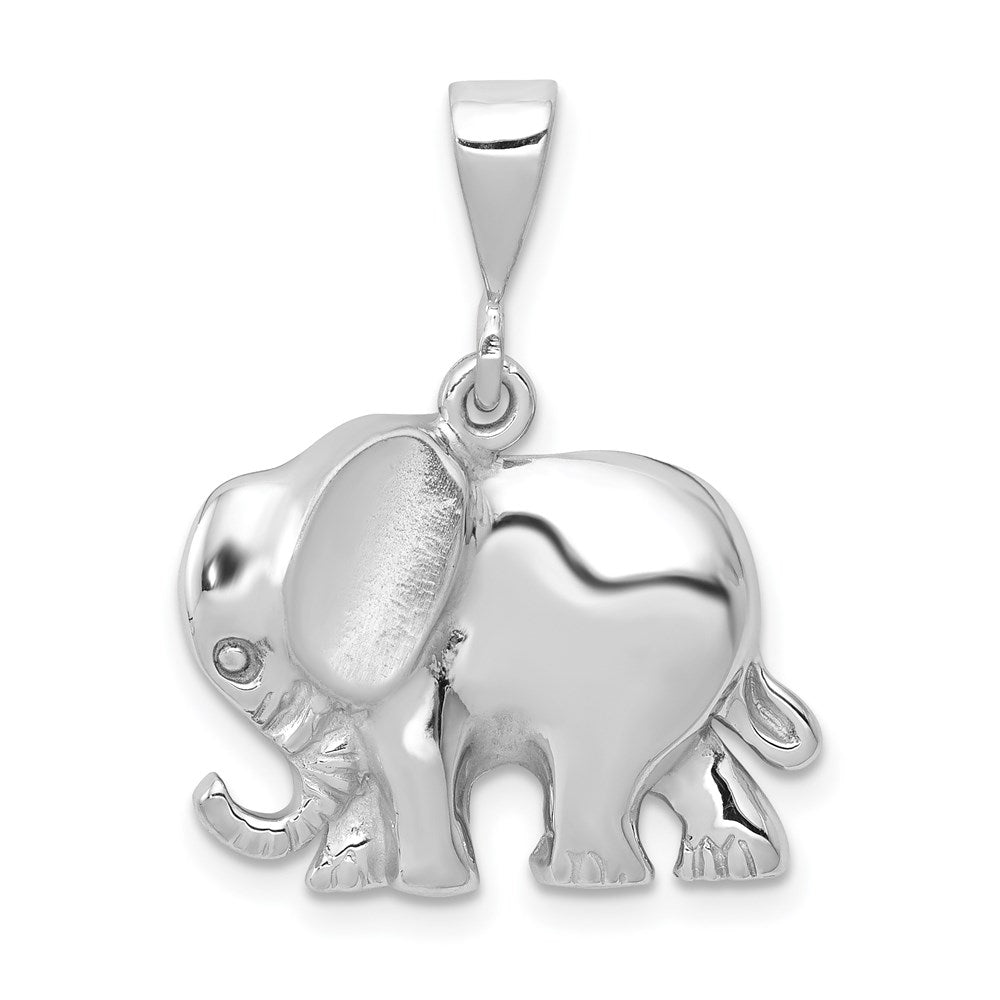14k White Gold 19 mm Elephant Charm (2.62 grams)