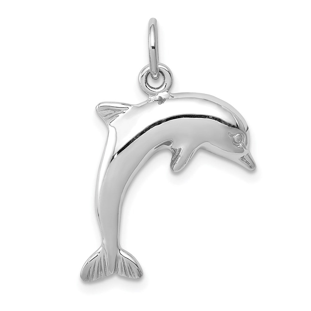 14k White Gold 15 mm Dolphin Charm (1.42 grams)