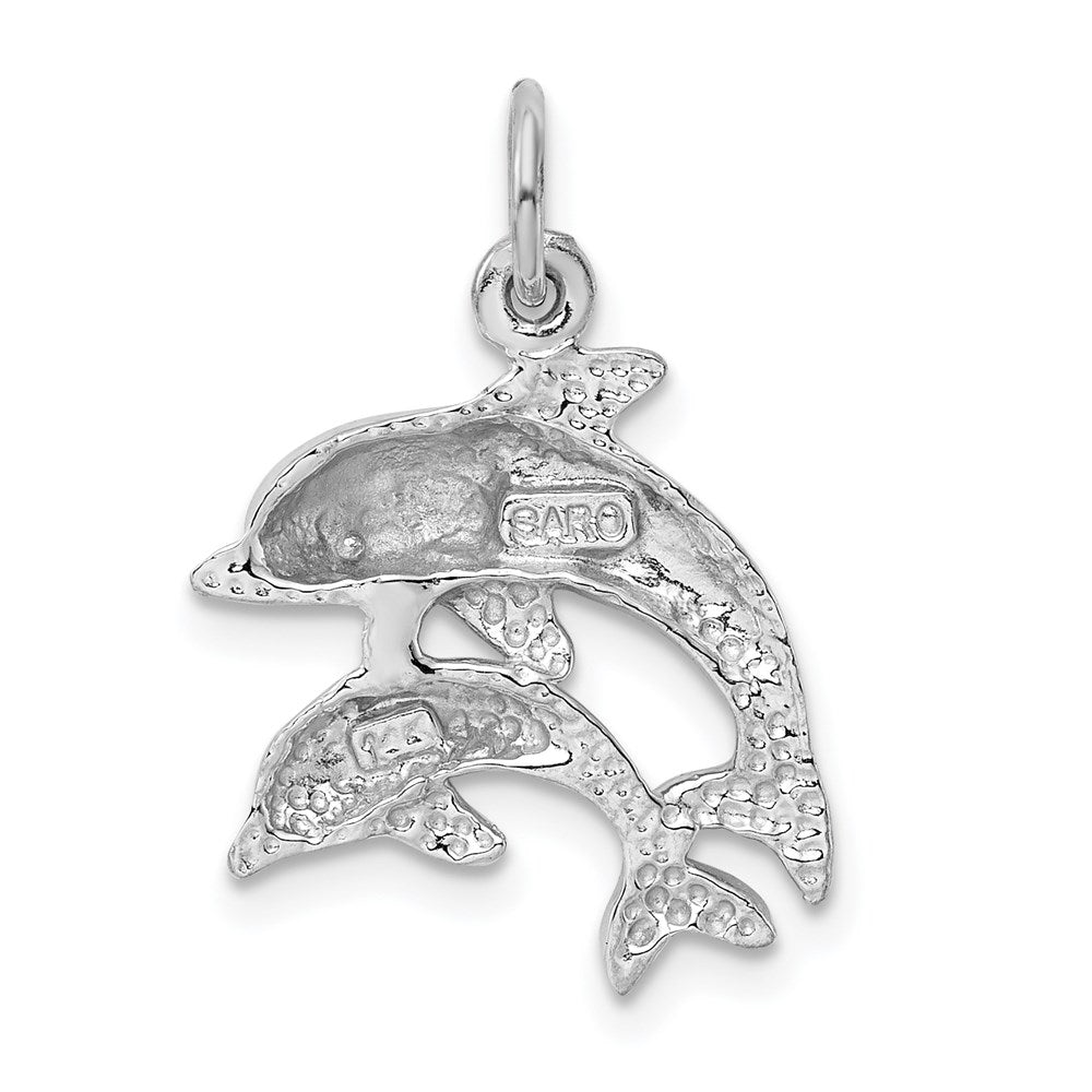 14k White Gold 17 mm Dolphin Charm (1.77 grams)