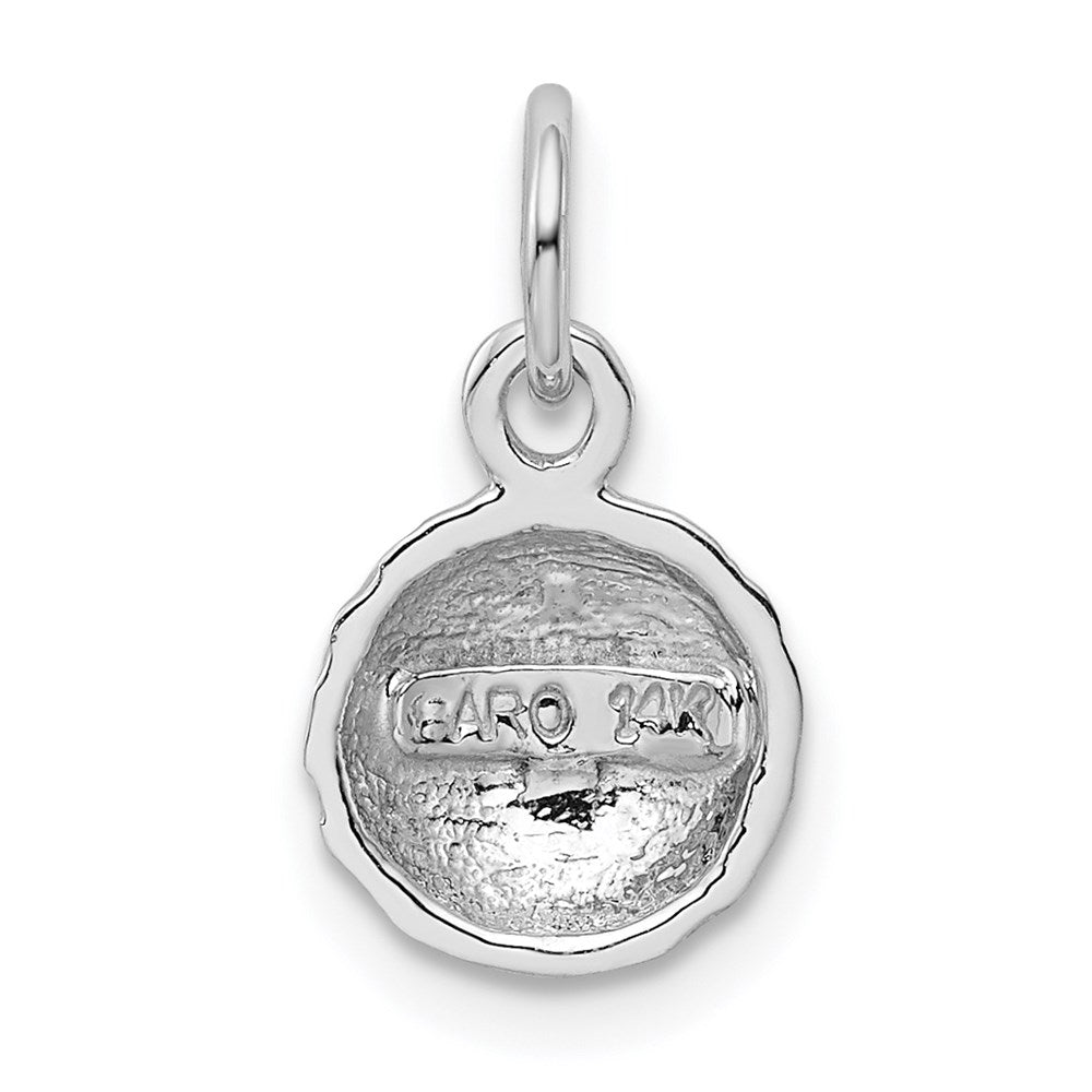 14k White Gold 9 mm Golf Ball Charm (0.75 grams)