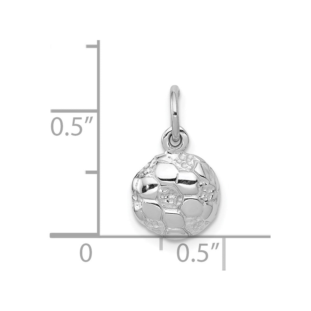 14k White Gold 9 mm Soccer Ball Charm (0.81 grams)