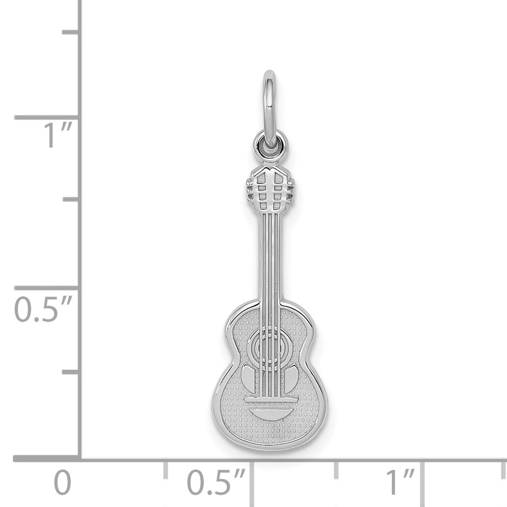 14k White Gold 9 mm Guitar Charm (0.95 grams)