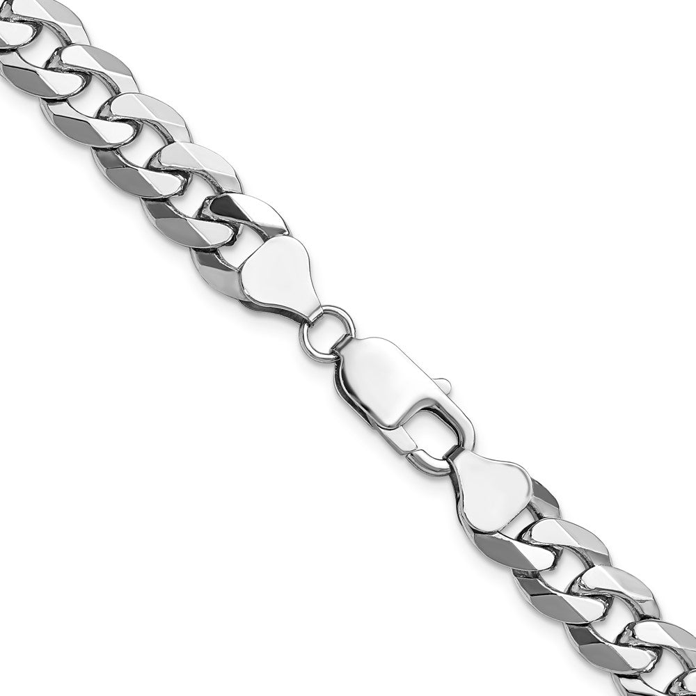 14k WG 8.5mm Flat Beveled Curb Chain (63.59 grams)