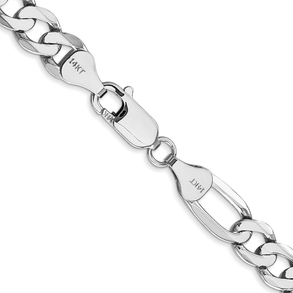 14k WG 7mm Flat Figaro Chain (29.20 grams)