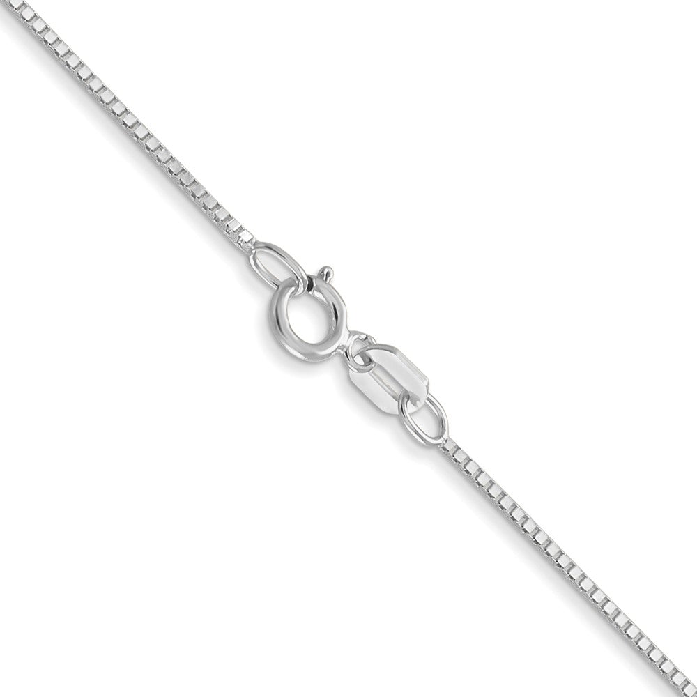 14k WG .7mm Box with Spring Ring Clasp Chain (1.09 grams)