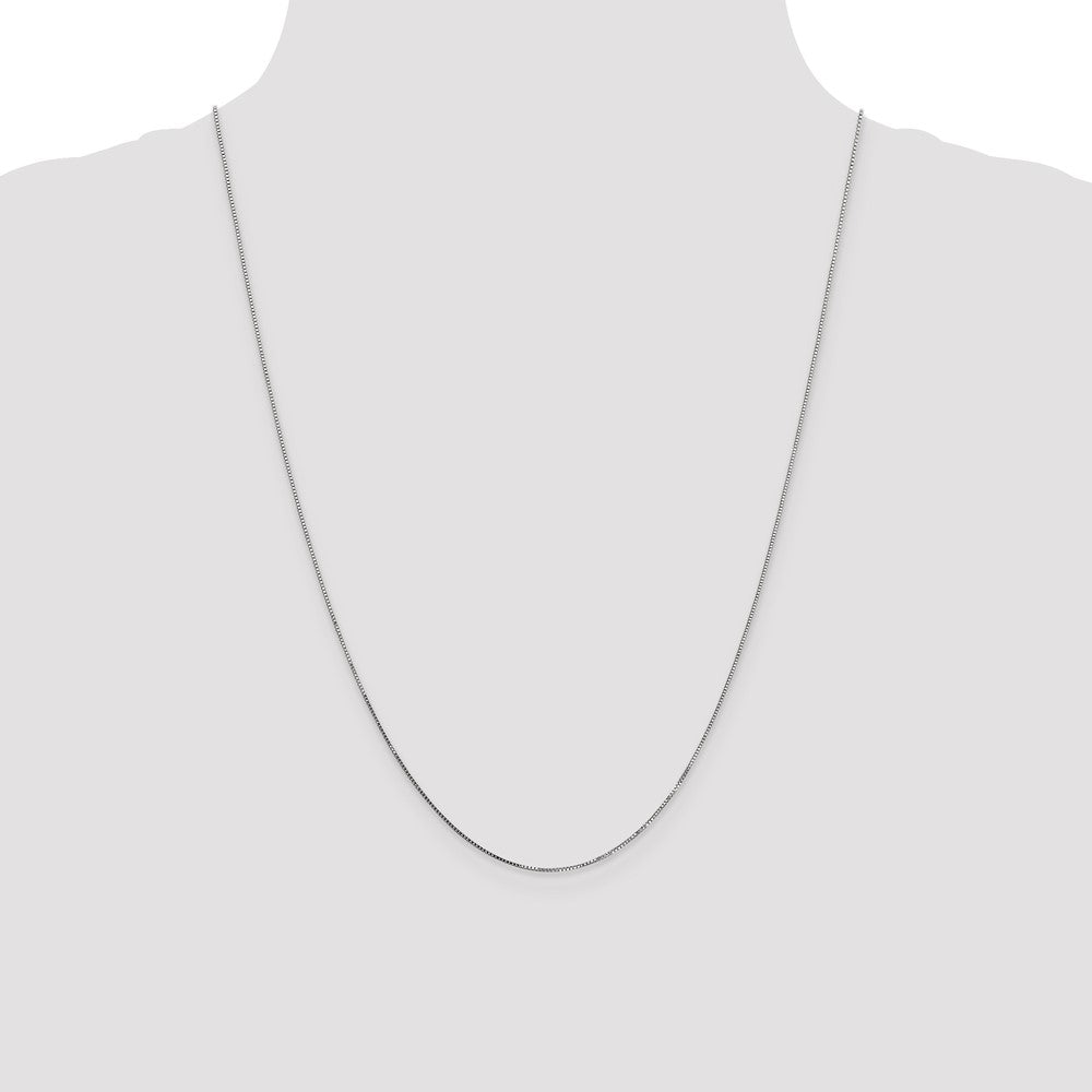 14k WG .7mm Box with Spring Ring Clasp Chain (1.09 grams)