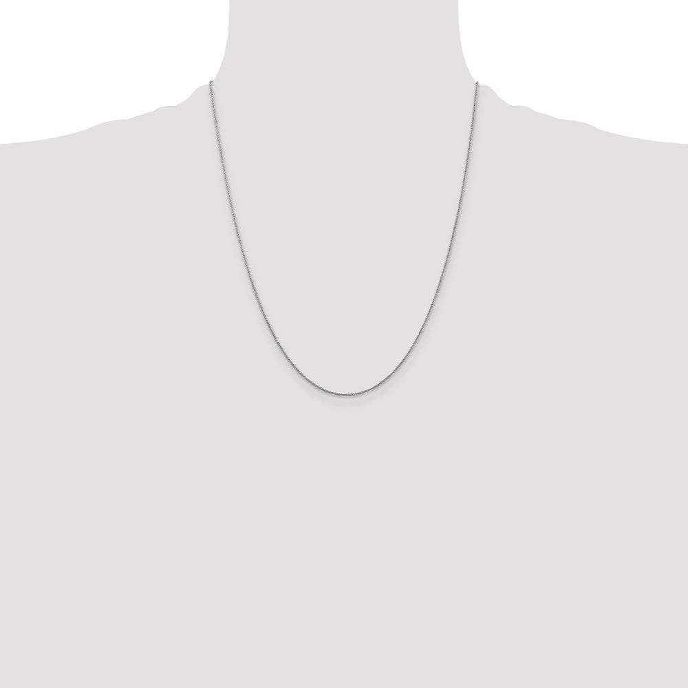 14K White Gold .70mm Ropa Chain (0.57 grams)