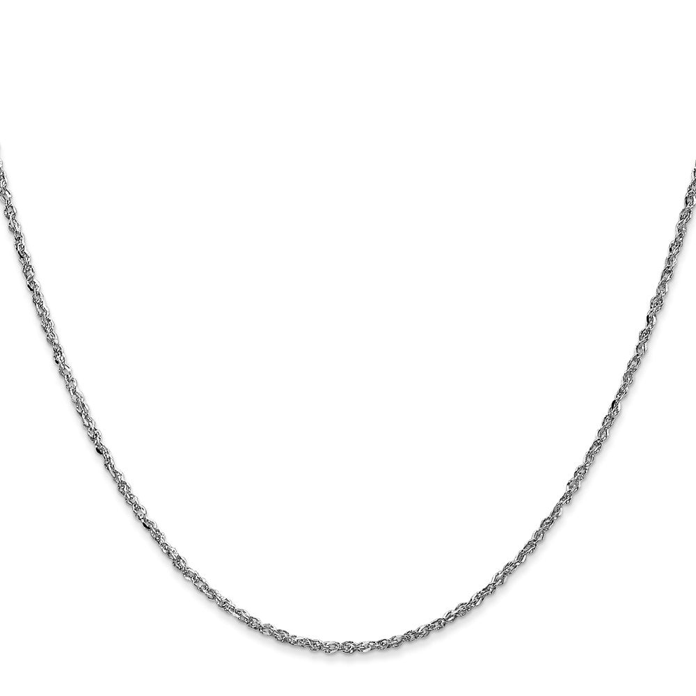 14K White Gold D/C 1.7mm Ropa Chain (2.25 grams)