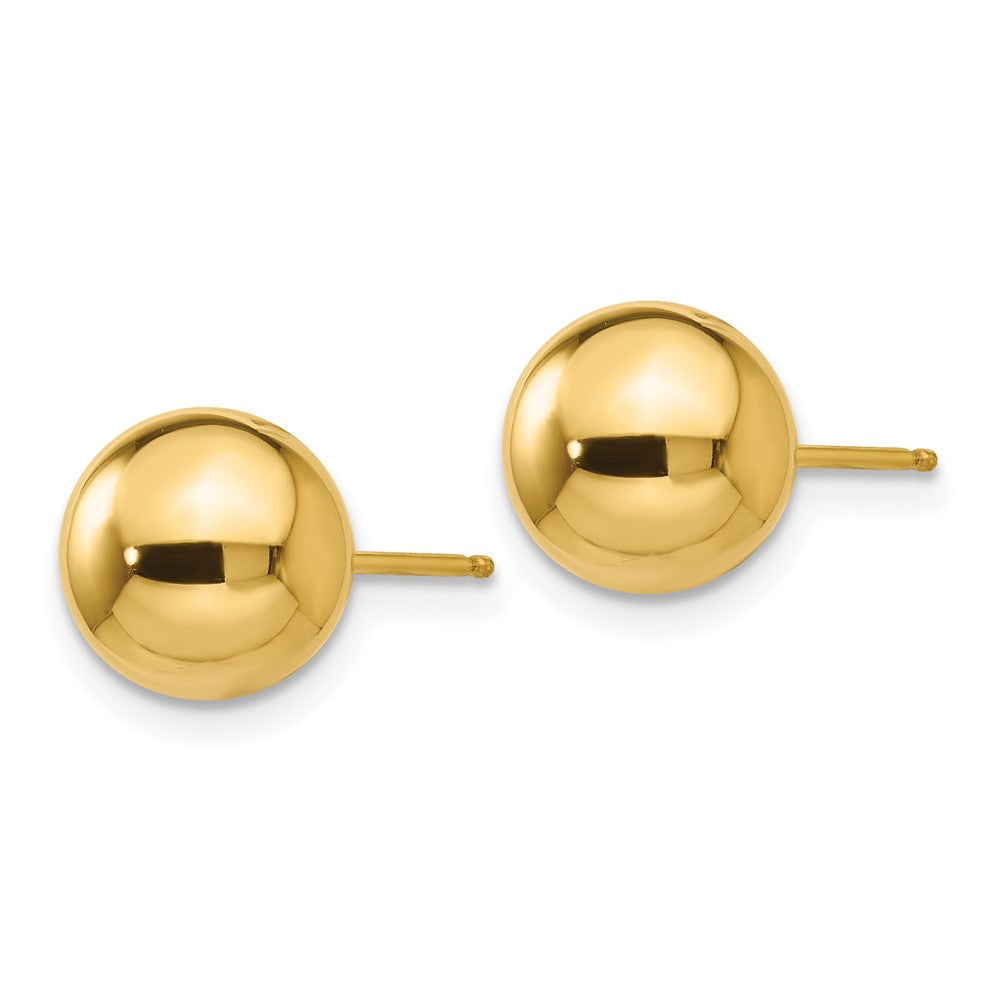 14k Yellow Gold 8 mm Ball Post Earrings (0.55 grams)