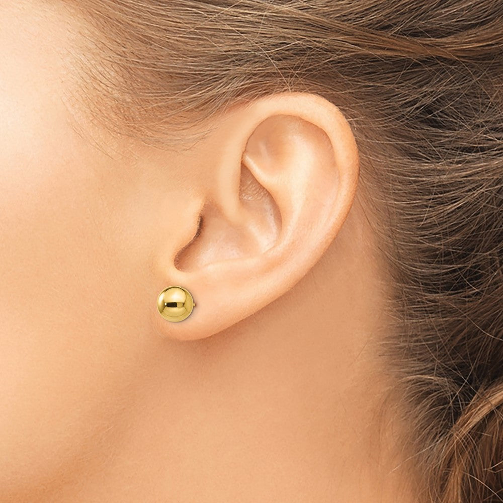 14k Yellow Gold 8 mm Ball Post Earrings (0.55 grams)