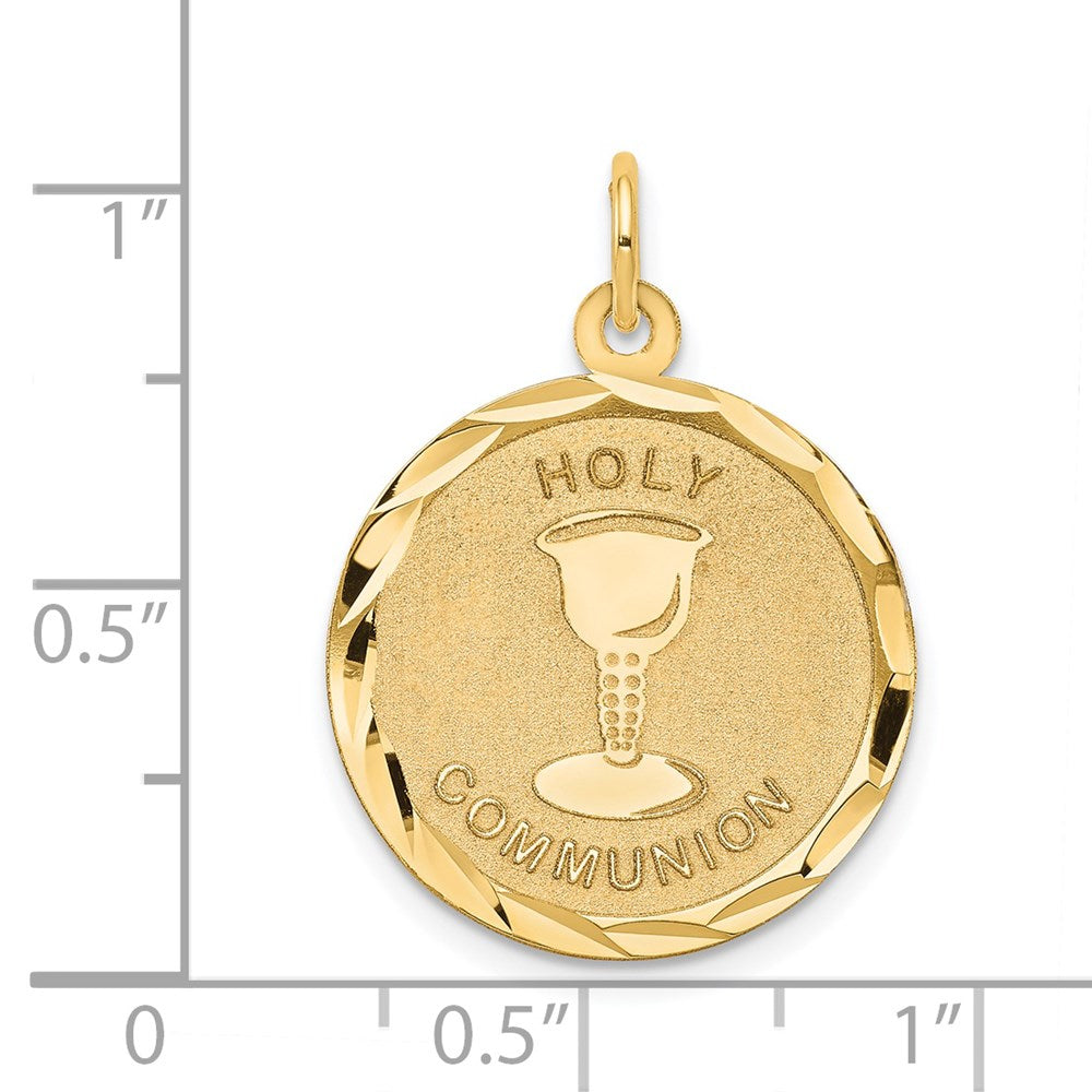 14k Yellow Gold 20 mm nion Disc Pendant (0.95 grams)