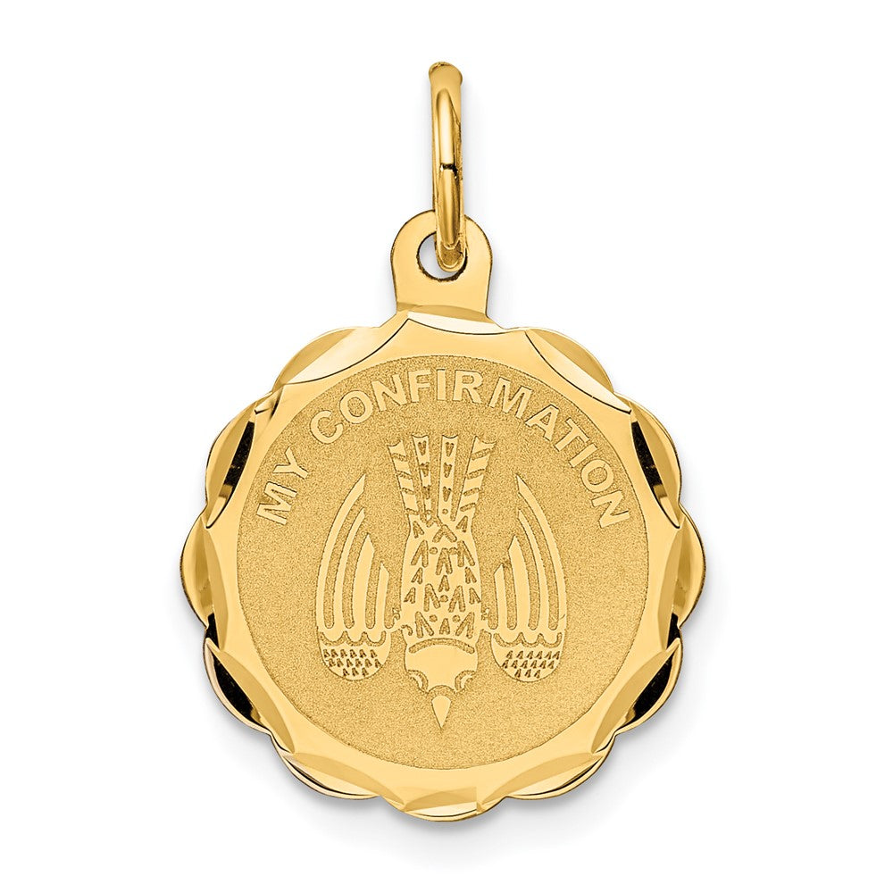 14k Yellow Gold 16 mm My Confirmation Charm (0.55 grams)