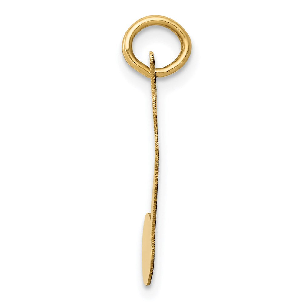 14k Yellow Gold 12 mm Polished Musical Note Charm (0.36 grams)