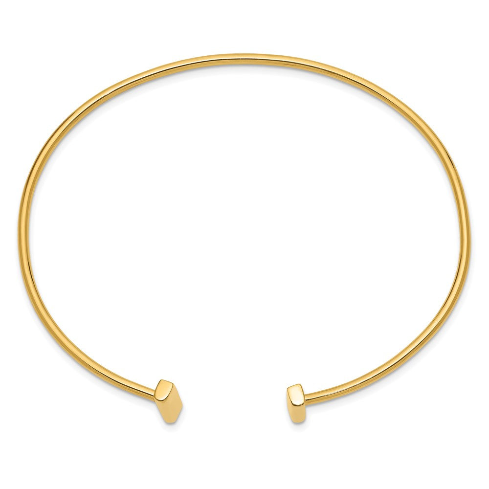 14k Yellow Gold 12 mm Flexible Bar Bangle (7.56 grams)