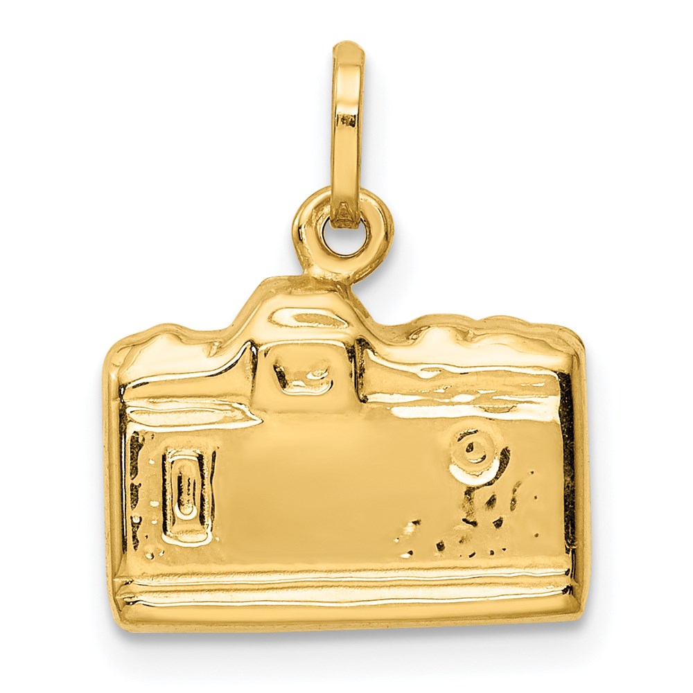 14k Yellow Gold 13.5 mm 3-D Polished Camera Charm (0.65 grams)