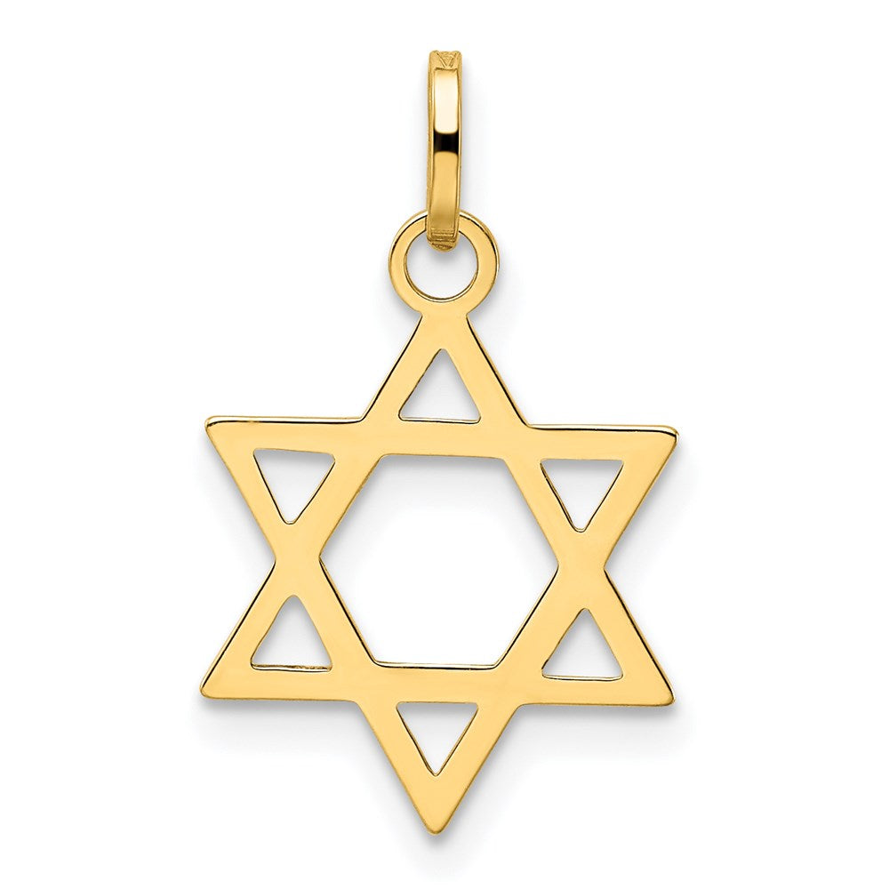 14k Yellow Gold 14 mm Star of David Pendant