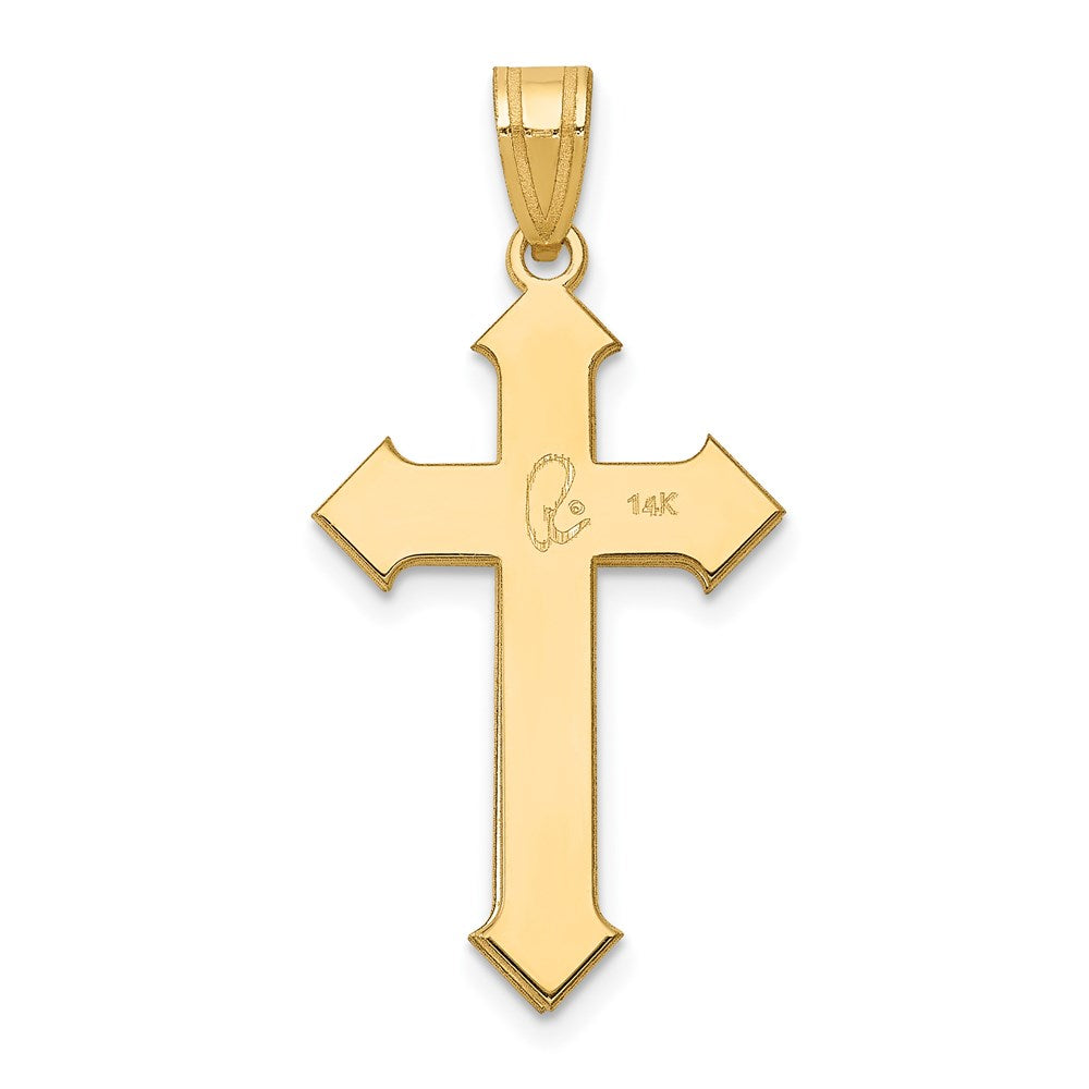 14k Yellow Gold 19 mm Passion Cross Pendant (1.7 grams)