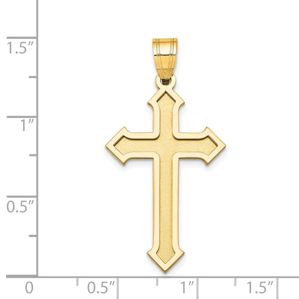 14k Yellow Gold 19 mm Passion Cross Pendant (1.7 grams)