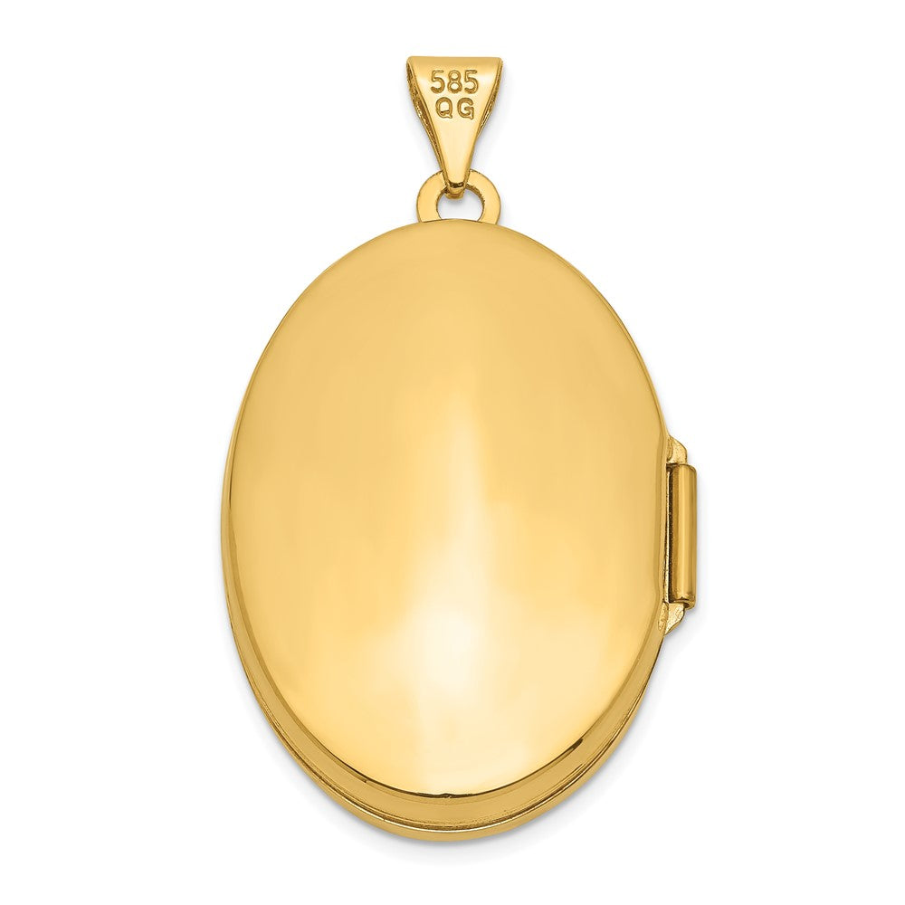 14k Yellow Gold 19.65 mm Scroll Oval Locket (2.14 grams)