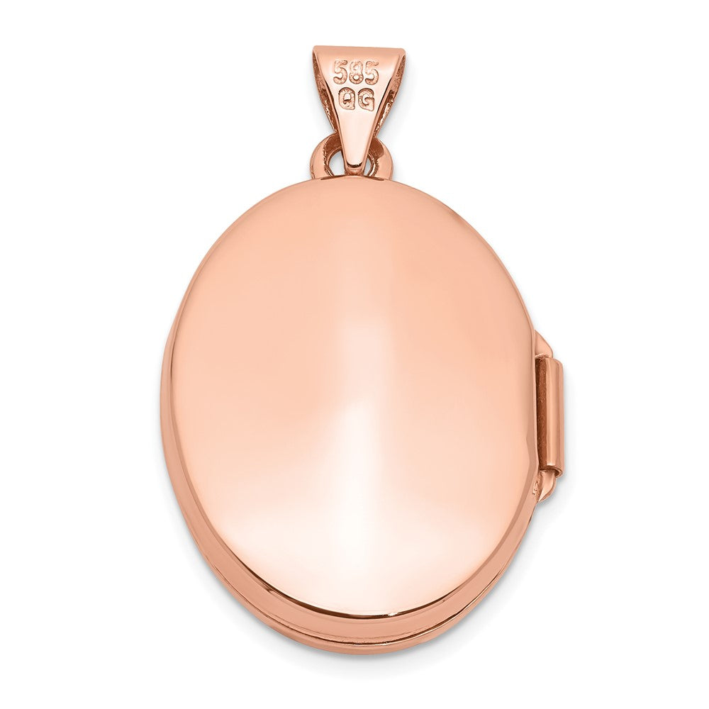 14k Rose Gold 17 mm Oval Locket (1.34 grams)