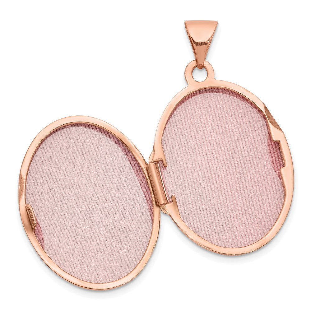 14k Rose Gold 17 mm Oval Locket (1.34 grams)