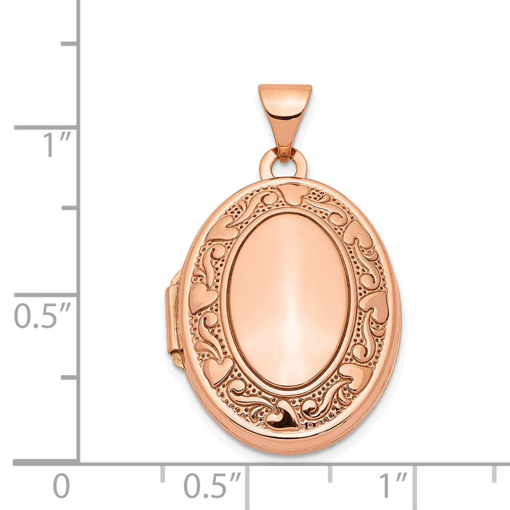 14k Rose Gold 17 mm Oval Locket (1.34 grams)