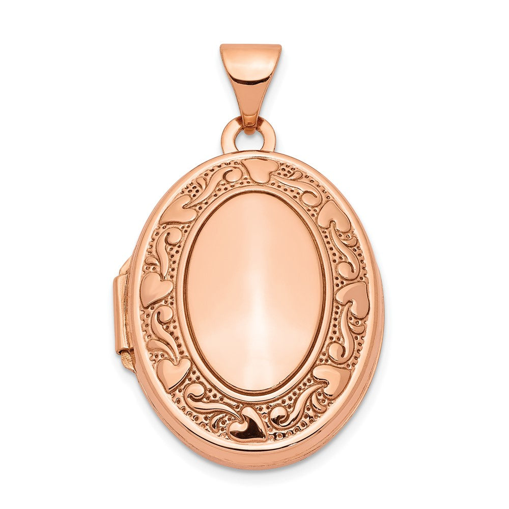 14k Rose Gold 17 mm Oval Locket (1.34 grams)