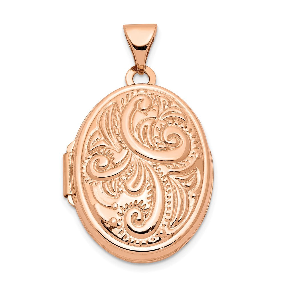 14k Rose Gold 16.9 mm Oval Locket (1.21 grams)
