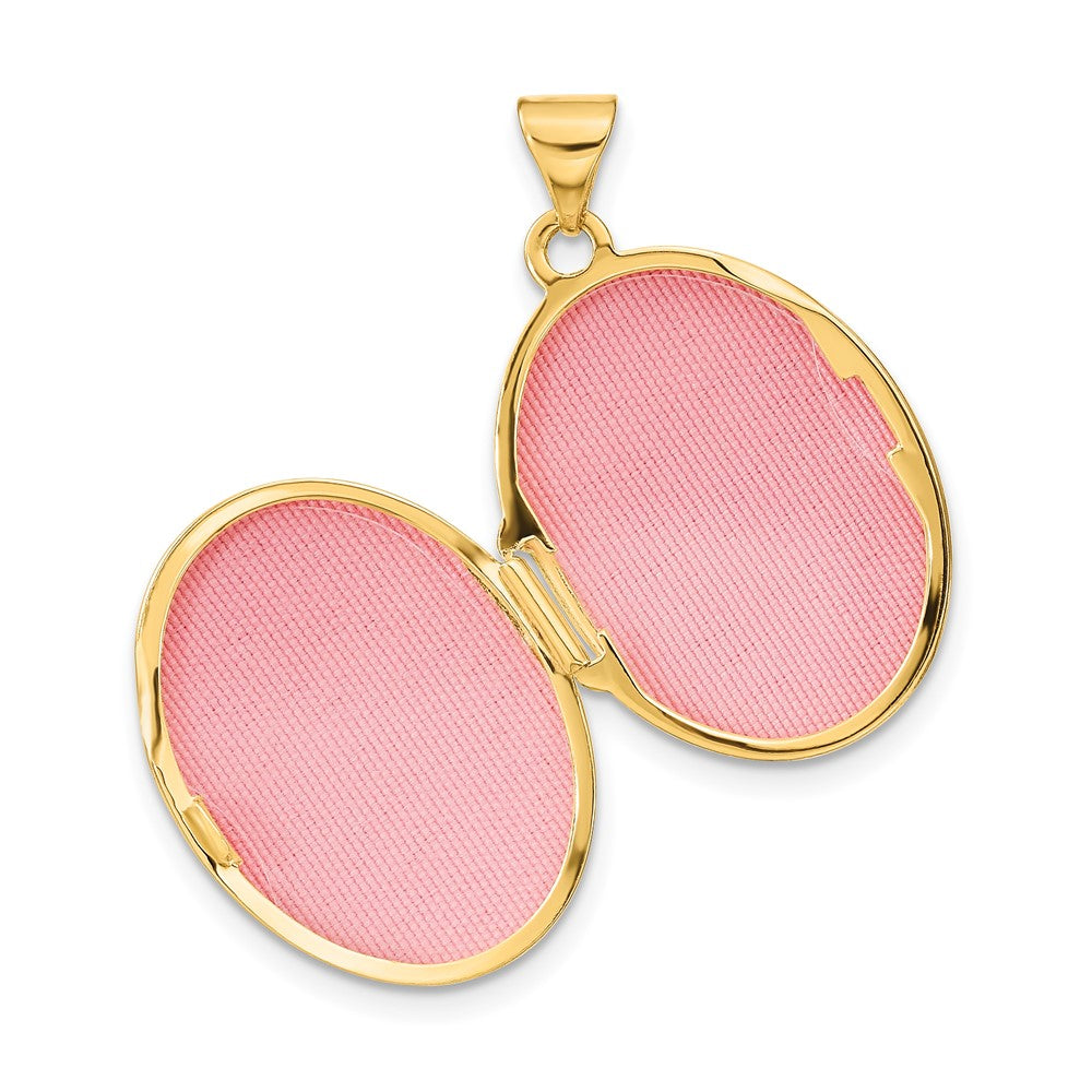 14k Yellow Gold 17.1 mm Oval Locket (1.52 grams)