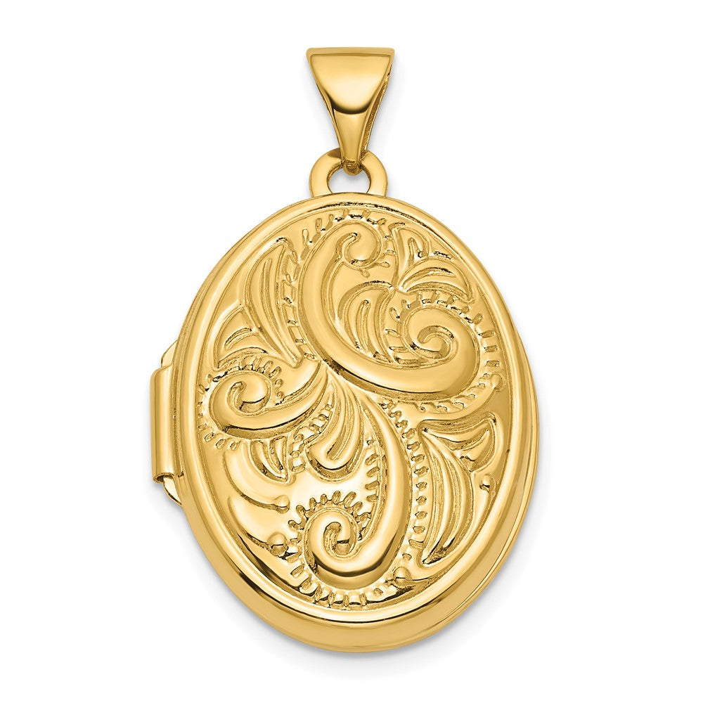14k Yellow Gold 17.1 mm Oval Locket (1.52 grams)