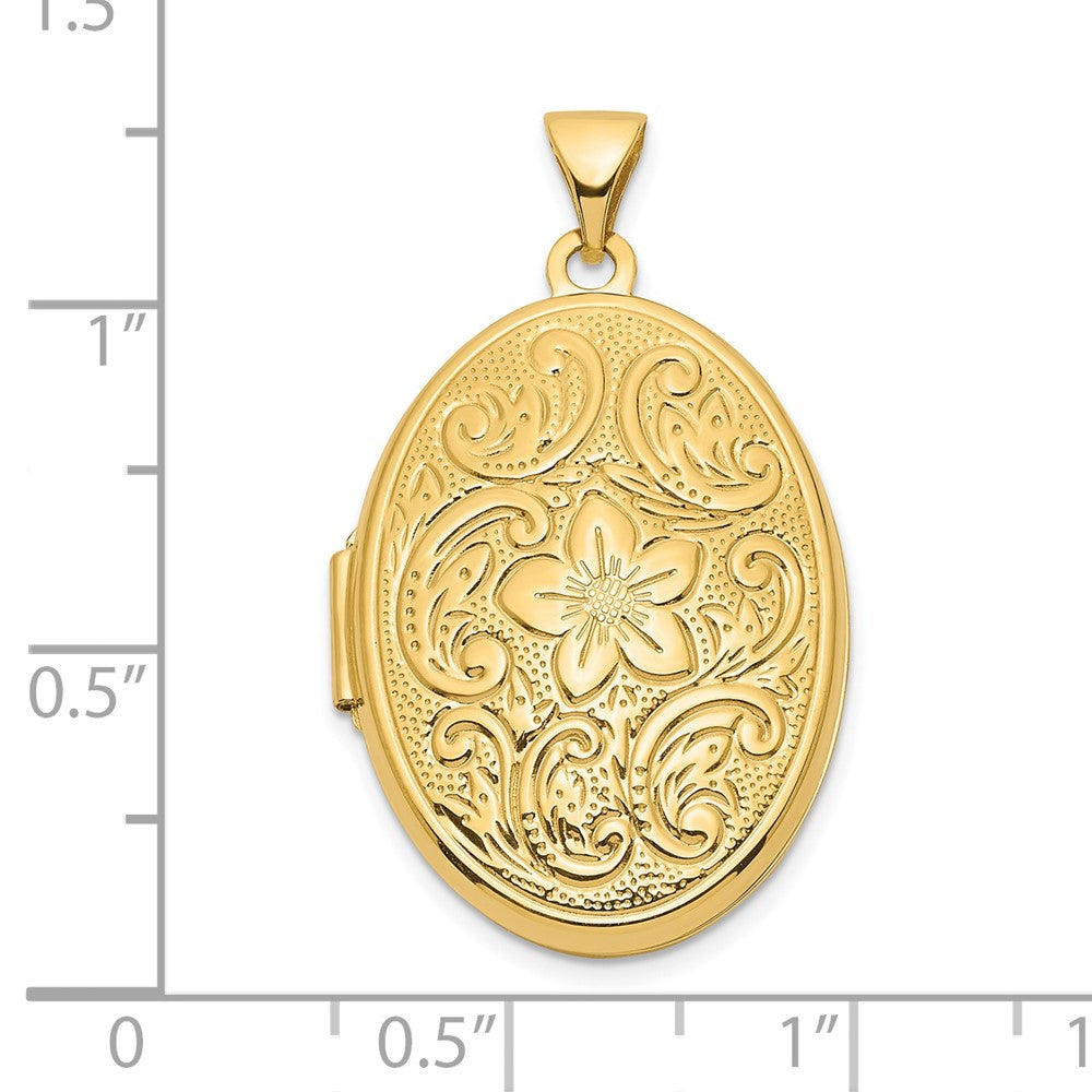 14k Yellow Gold 19.55 mm Oval Locket (2.31 grams)