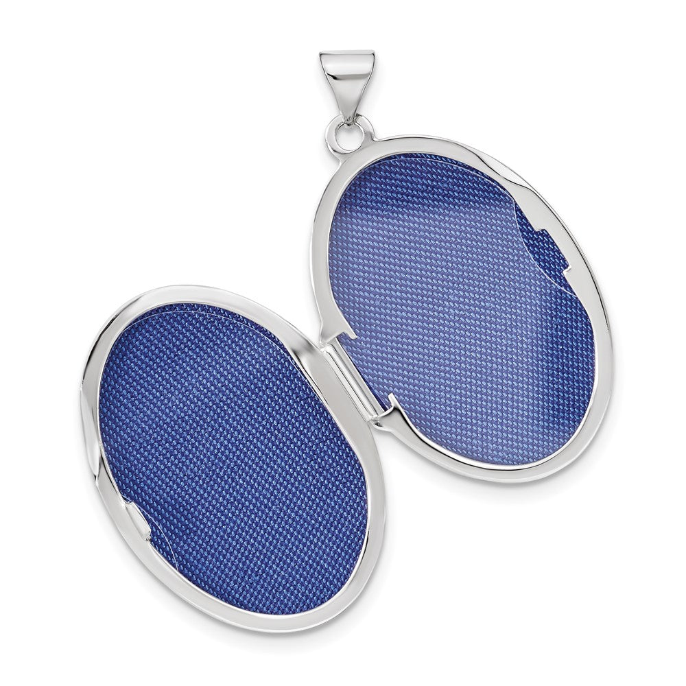 14k White Gold 19.5 mm Oval Locket (2.38 grams)