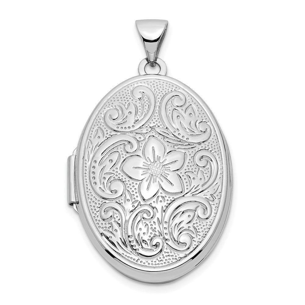 14k White Gold 19.5 mm Oval Locket (2.38 grams)