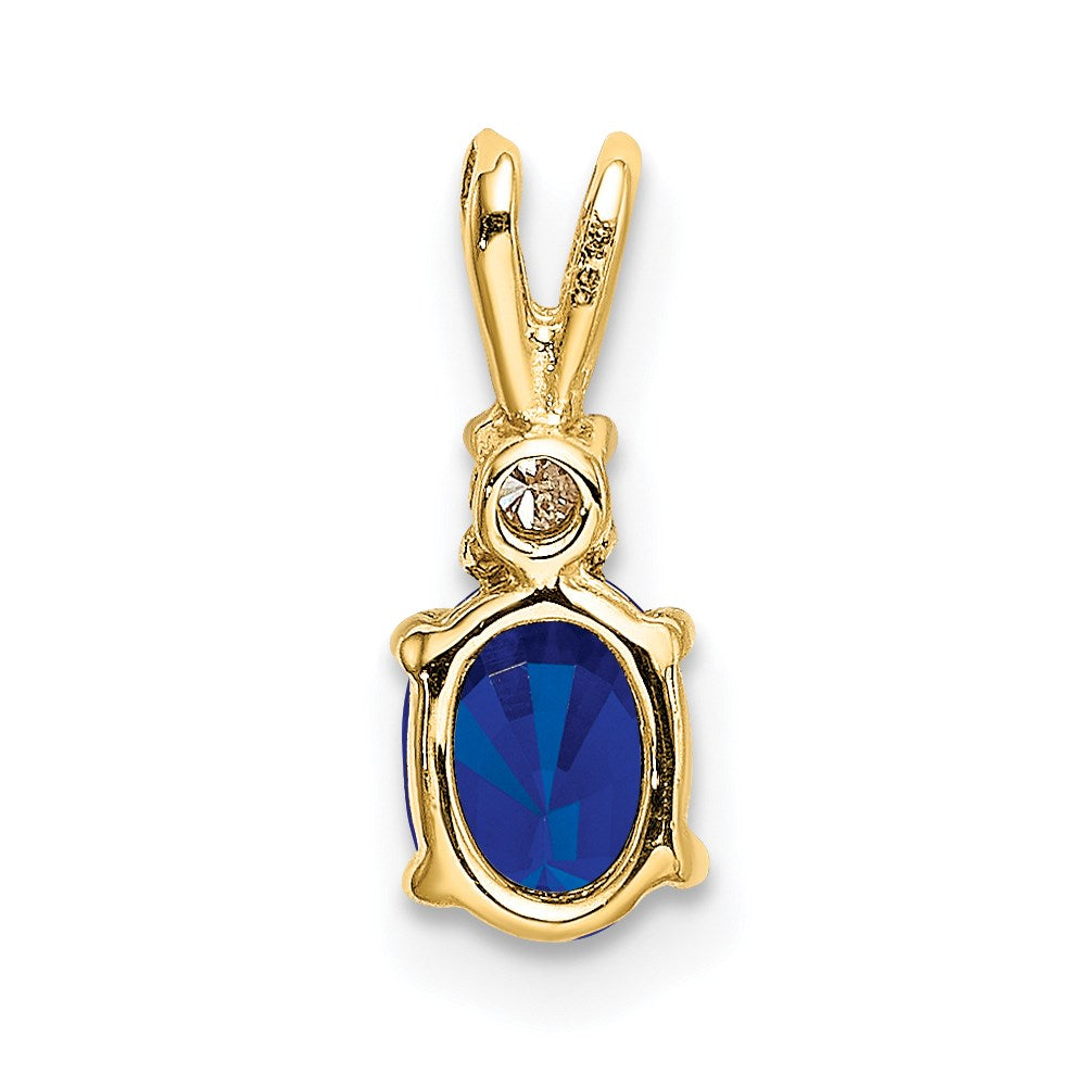 14k Sapphire Diamond pendant (0.57 grams)