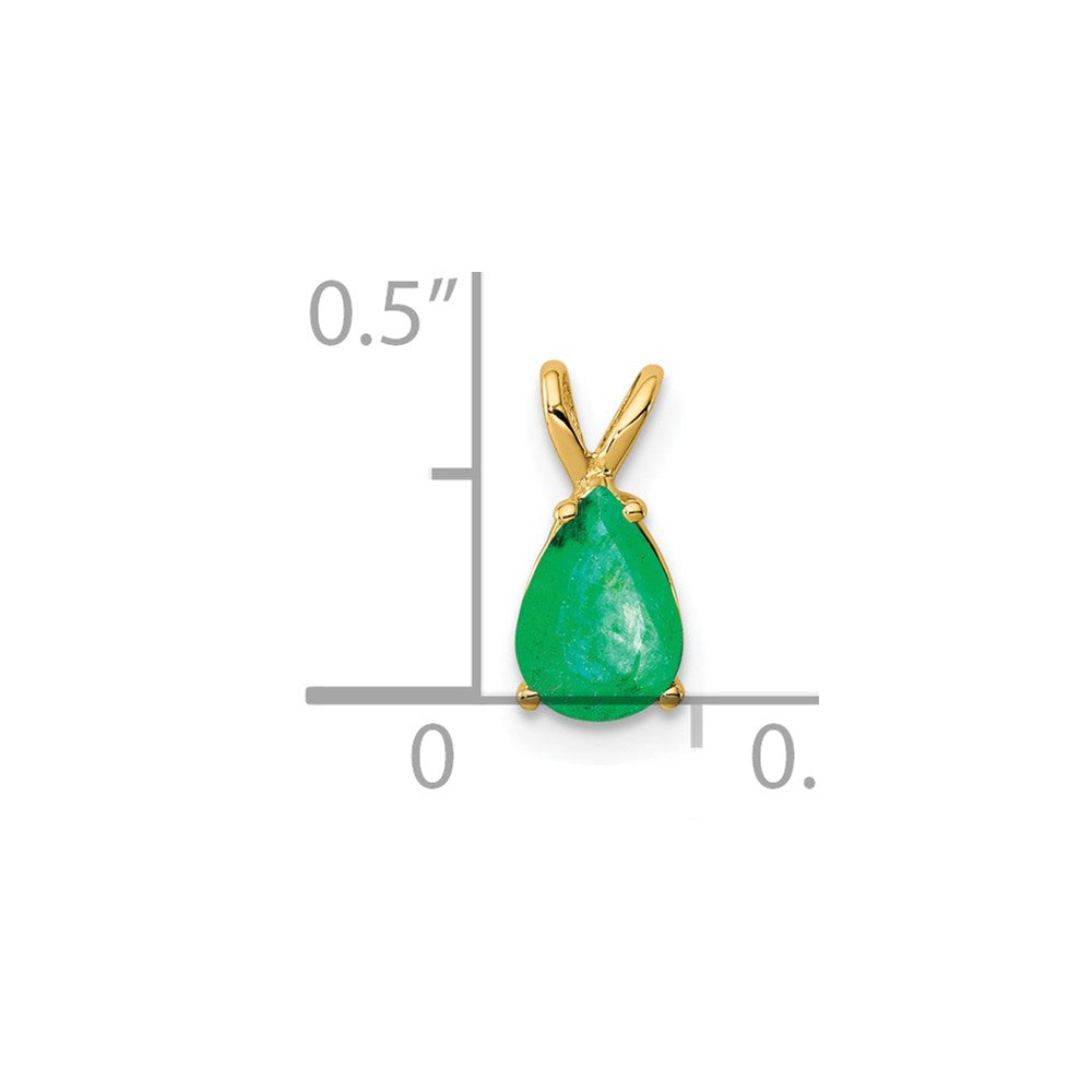 14k Emerald pendant (0.34 grams)