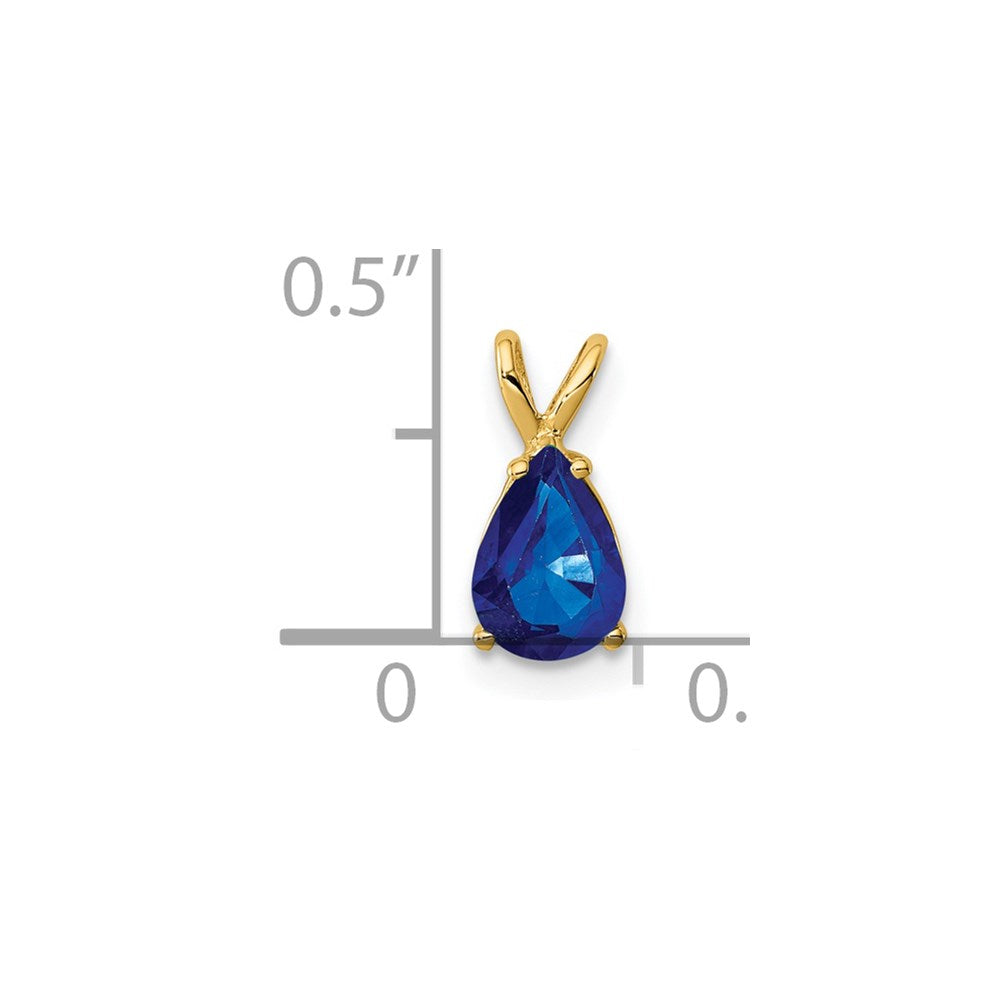 14k Sapphire pendant (0.34 grams)