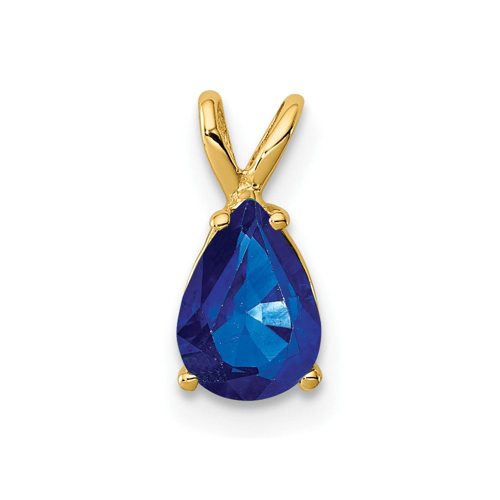 14k Sapphire pendant (0.34 grams)